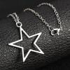 Gothic Pentagram Pendant Necklace Retro Star Metal Necklaces Punk Five-pointed Star Jewels Cool Jewelry Accessories Gift Giving