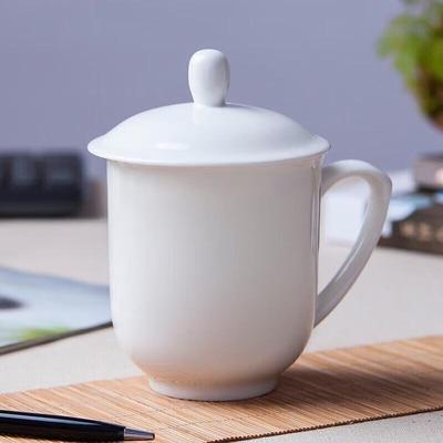 Ensemble de tasses à thé en porcelaine d'os blanc pur pour bureau et conférence