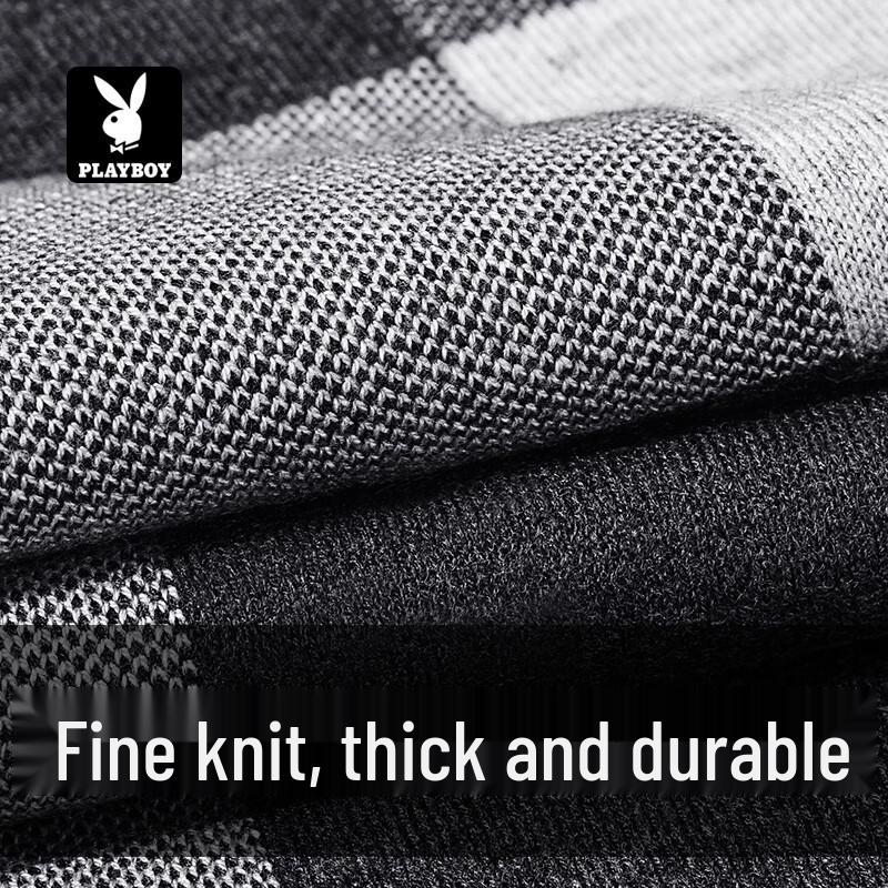 PLAYBOY Men's Geometric Pattern Winter Scarf