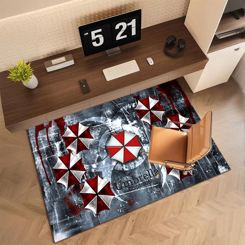 Gioco Sci-Fi Resident Evil, Umbrella Corporation, tappeto morbido, soggiorno di casa, tappetino per sedia da ufficio, zerbino, zerbino tappeto U4