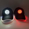 LED Leuchtender Totenkopf Baseballkappe Blinkende Leuchtende Halloween Partykappe Niedliche Logo-Kappe für Damen Herren Hip-hop Club Auftrittsbedarf