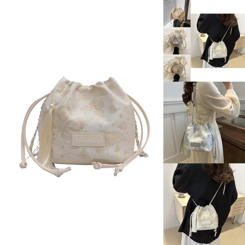 Chic Street Style Pu Bucket Bag For Women 2024 Fashionable Casual Commuter Handbag