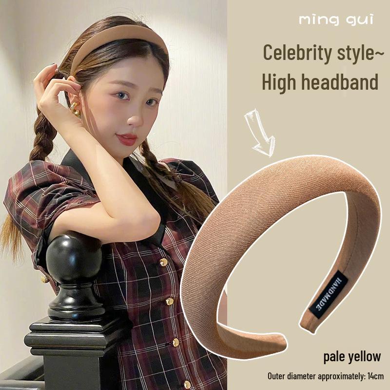 

Модная повязка на голову в кофейном стиле: Трендовый аксессуар для волос для высоких макушек, умывания лица и челок – Идеально подходит для женских выходов в свет