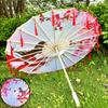 Chinesischer Antikstil Requisite Tanzschirm 56cm Cosplay Hanfu Ölpapier-Regenschirm Tanzaufführung