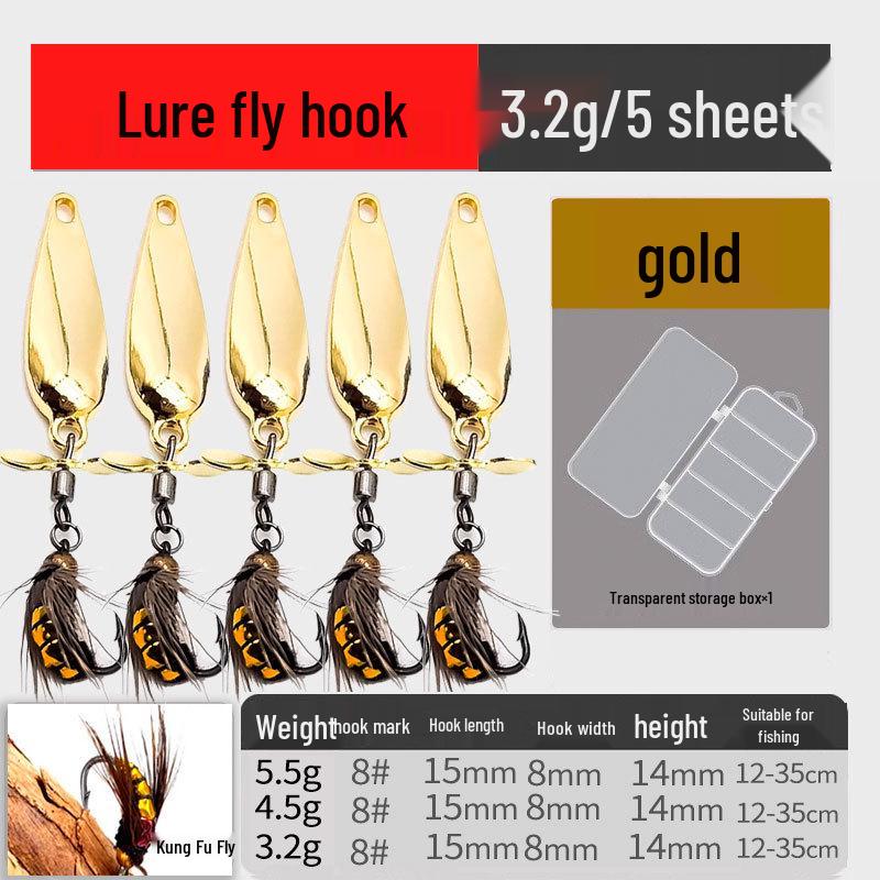 Propeller Spinner Fly Fishing Lure - Micro Soft Bait Hook for White Mouth Fishing