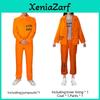 Eye-catching Cosplay Prisoner Uniform Orange Overall Costume Mantian Brand