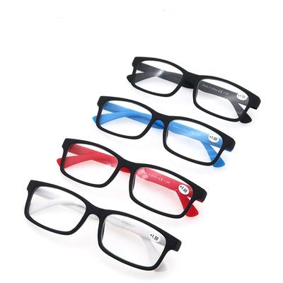 MODFANS Męskie Damskie Okulary do Czytania Prostokątne Klasyczne Oprawki Czytelnicy Okulary Elastyczny Zawias Sprężynowy z Dioptriami +1.0 do +4.0