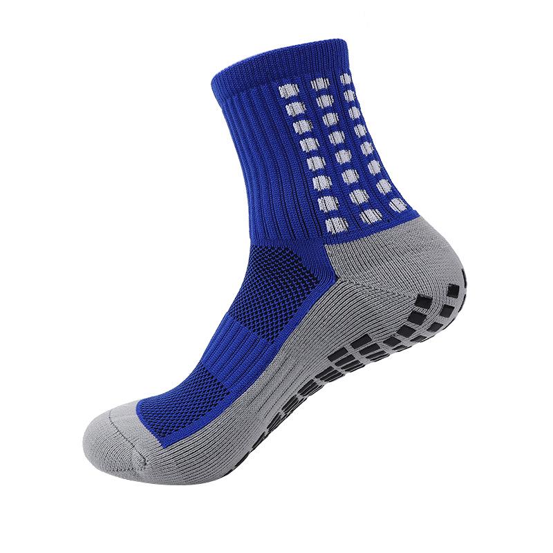 Professional Mid-Calf Anti-Slip Sports Socks for Men & Women - Thickened Terry Bottom, Grey Sole, for Football & Basketball.