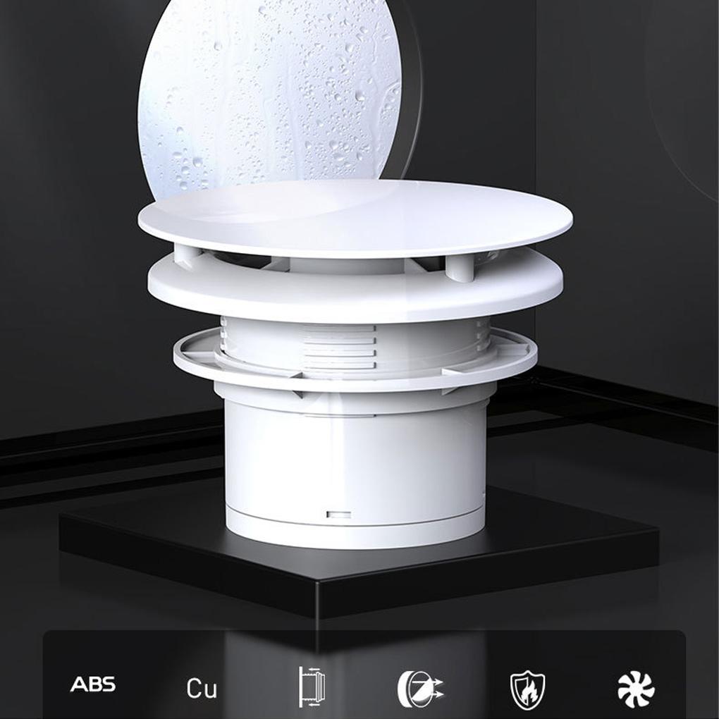 Exhaust Fan Kitchen Bathroom Toilet Air Low-noise Improvement Plastic Vent Ventilation Extractor with 4 Inch Outlet