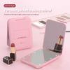 Mini Compact Led Makeup Mirror With Light 2X Magnifying Small Pocket Portable Travel Pink Black Foldable Cosmetic Vanity Mirrors