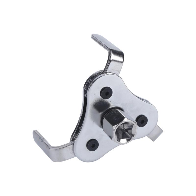 3 Jaw Oil Filter Tool, Adjustable Serrated Clamp for Spin On Filter Service, Metal Grip for Home Auto Care and Repair Shop Maintenance