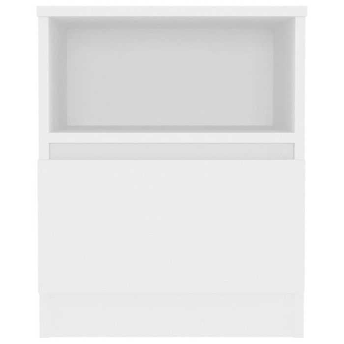 VidaXL Tables de chevet 2 pcs Blanc 40x40x50 cm Aggloméré