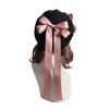 Newsboys Beret Hat for Women Breathable Cabbie Hat Cool Joker Girl Ribbon Bowknot Octagonal Cap Subculture Cool Headwear