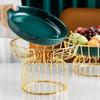 Nordic Creative Ceramic Fruit Plate with Iron Stand