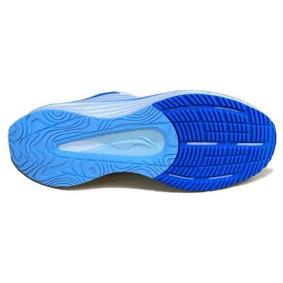 Li Ning Cushioning Slip Resistant Abrasion Resistant Low Top Running Shoes Men's White Blue ARHS031-1