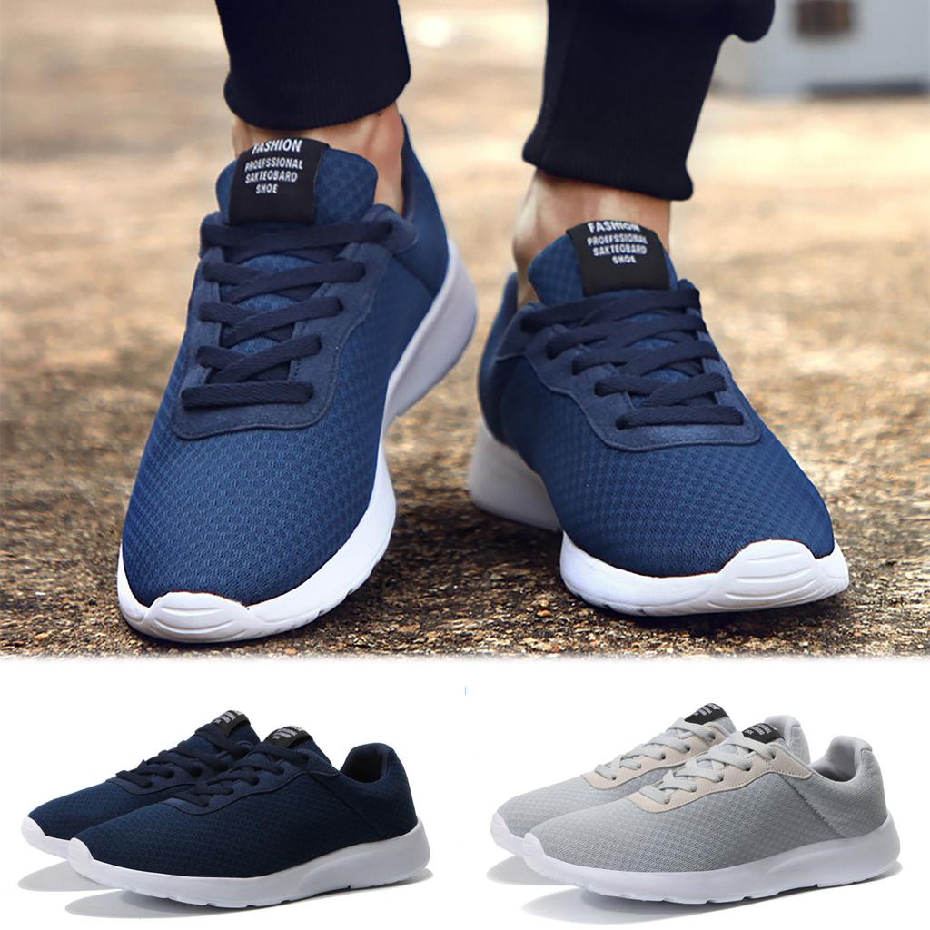 Buy Men Outdoor Mesh Shoes Casual Lace Up Comfortable Soles Running