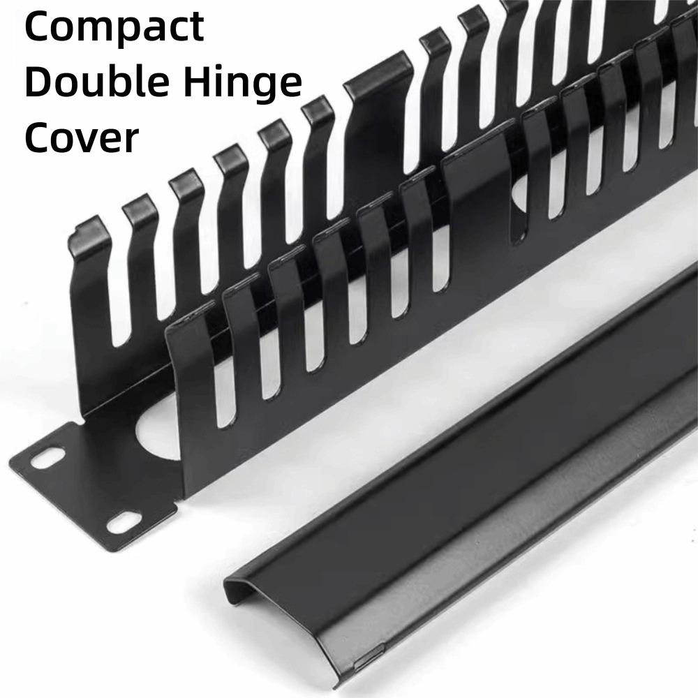 1U Cable Management Horizontal Mount 12/24 Slot 19inch Server Rack Wire Organizer Metal Wiring Duct Internet Cafe Wiring