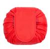 Lady Travel Cosmetic Bag Lazy Lay Flat Organizer Bags Travel Toiletry Cotton Jewelry Pouch Drawstring Makeup Bag