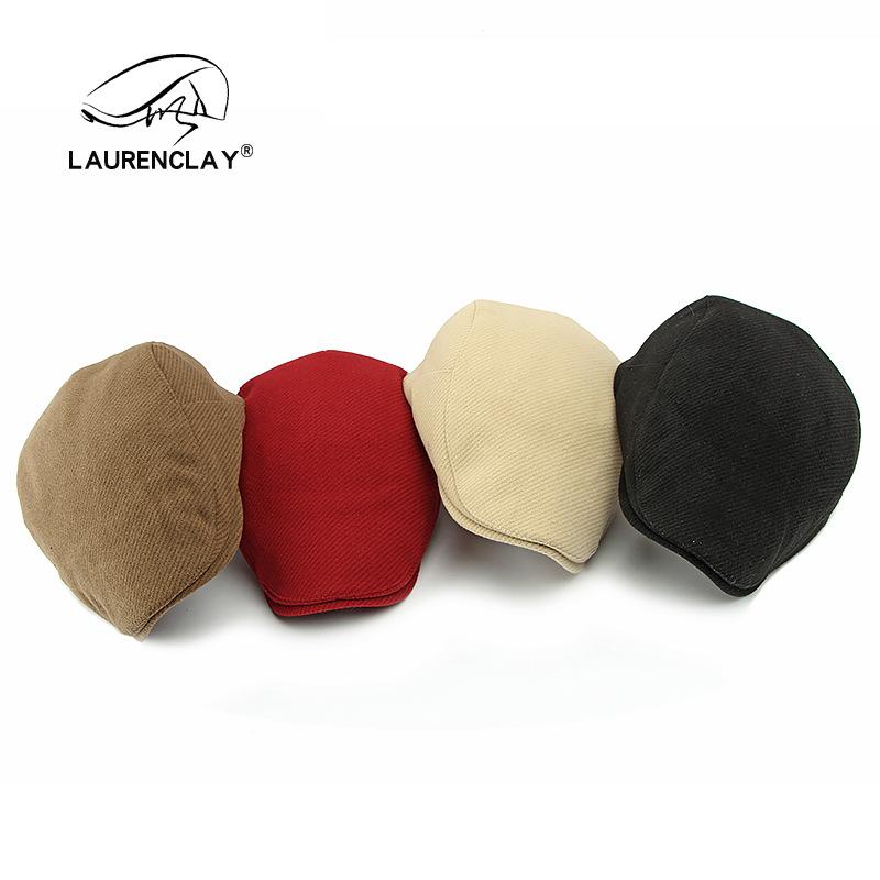 

Woolen hat women s autumn winter simple beret women s cap vintage painter hat solid color forward hat men s tide Adjustable червоний