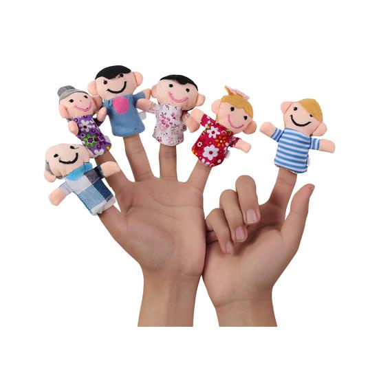 Cartoon Finger Puppet Set Plush Hand Puppets for Storytelling Early Education Soothing Doll Plush Toy Birthday Party Christmas Gifts