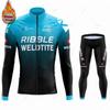 2026 Winter Velvet Warm Cycling Clothing Suit Set Wool Men Bicycle Suit Outdoor Sportswear MTB Bike Uniform Maillot Ciclisno Kit Triathlon