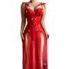 2025 New European & American Red Sexy Long Dress & Lingerie for Women