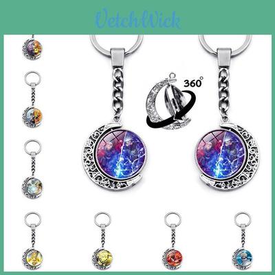 Naruto Keychain Anime Merchandise Double-sided Spinning Metal Key Ring Gift