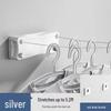 Invisible No-Drill Retractable Stainless Steel Clothesline, 5m Drying Rope for Indoor/Balcony Use