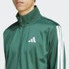 adidas Unisex Regularny Top Treningowy 3s Tricot Regularna Kurtka Treningowa Zielona z Trzema Paskami