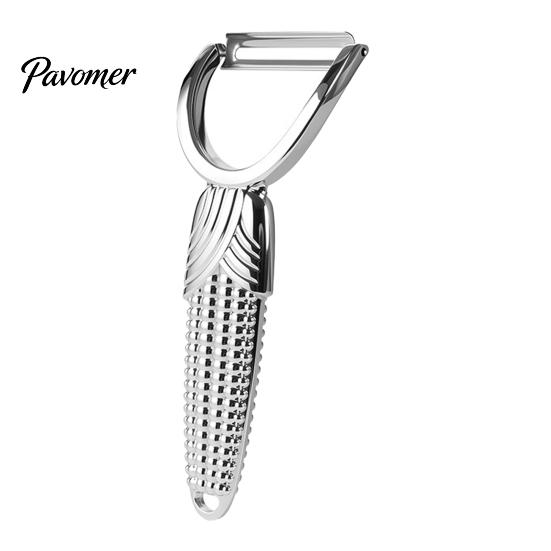 Portable Corn Peeler Manual Peeler, Zinc Alloy Kernel Stripper with Serrated Blade, on Thresher The Cob Tool for Fresh Corn, Kitchen Gadget BBQ Salad