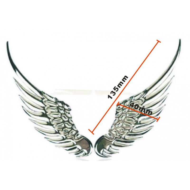 2 Piezas Pegatinas Metálicas 3D Para Coche Alas de Ángel Grandes Exteriores Automóviles Externos Anime Águila Decoración Accesorios