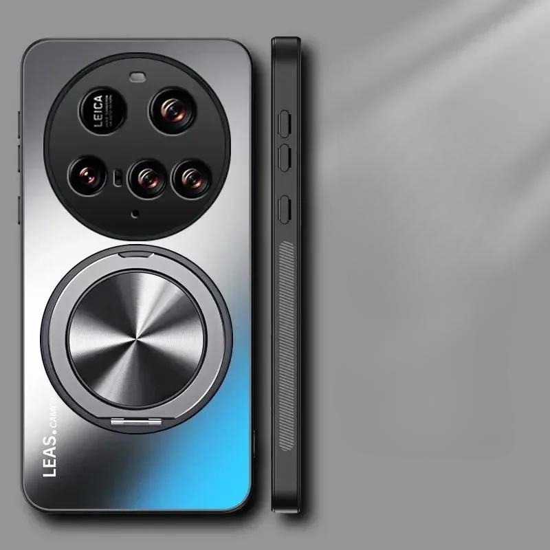 For Xiaomi 15 Ultra AG Frosted Magnetic Stand Holder Phone Case For Xiaomi 15 Pro 14T 14 Ultra Shockproof Hard Back Cover Bumper