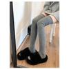 Women Soft Wool Long Socks Autumn Winter Cashmere Solid Knitted Stocking Skinny Casual Knee High Fluffy Warm Thicken Girls Socks