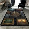 Symbols Collection Pattern Rug Floor Mat for Living Room or Bedroom Soft and Comfortable Carpet a Gift for Birthday and Holiday.