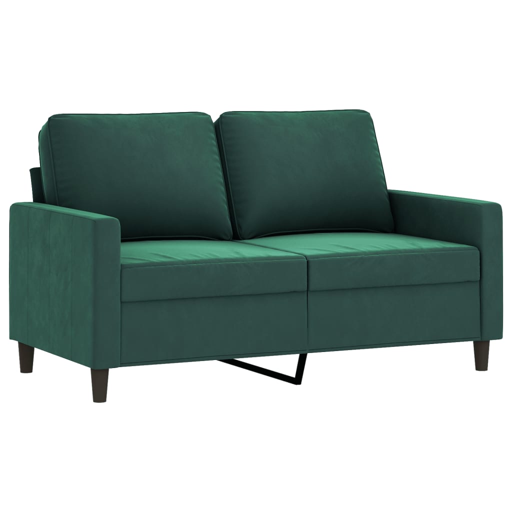 Vidaxl 4-Cz. Relaxation Set With Cushions, Dark Green, Velvet