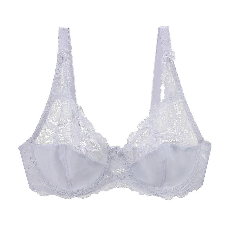 Women's Hot Sale Fashion Lace Hollow Large Size Bra Sexy Underwear CDE Cup Anti-Sagging Bra
