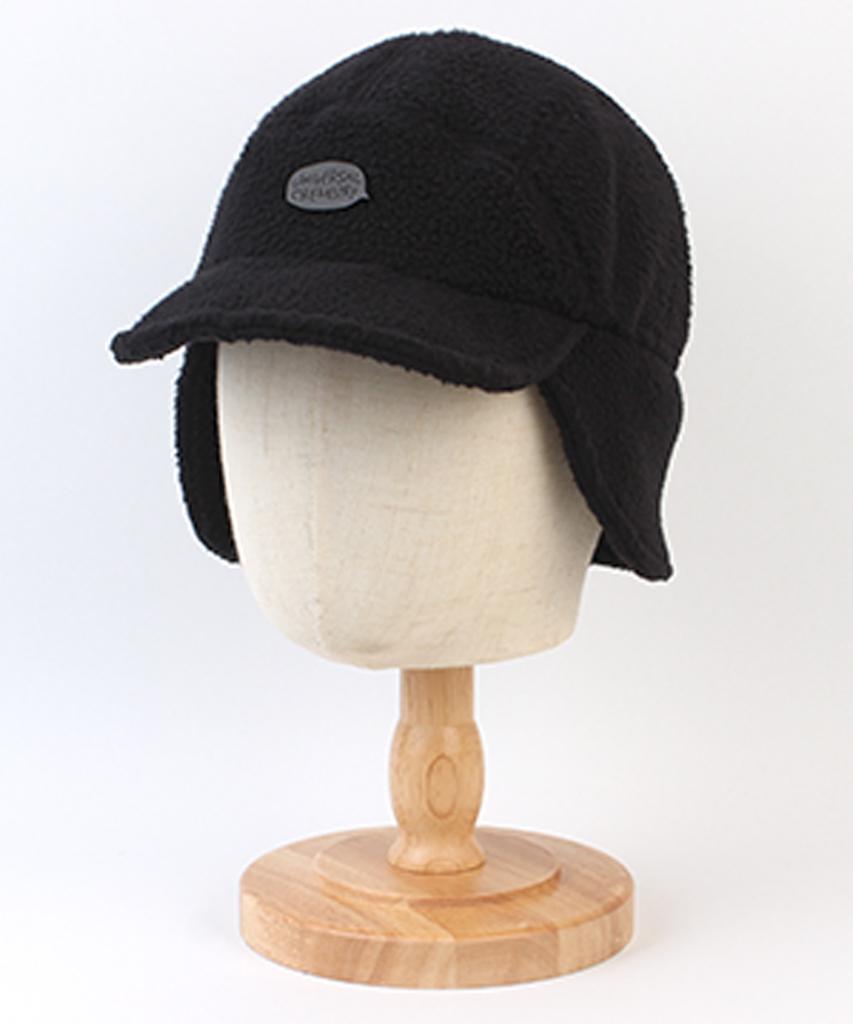 Yunibeosyeolkemiseuteuli Fleece Black Half Earflap Cap