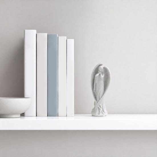 Angel Statue, 3D Printed Winged Angel Figurine, Guardian Angel Tabletop Sculpture for Home Office Desk Shelf Decor