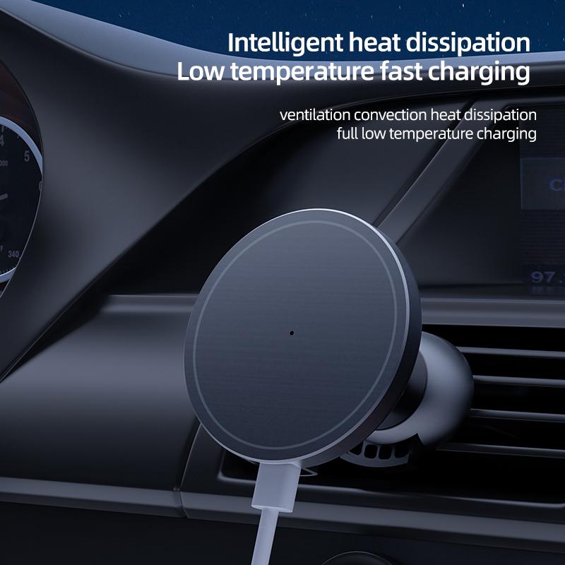 Upgraded Magnetic Wireless Car Charger 30W Fast Car Charging for iPhone 12 13 14 15 pro max mini Air Vent Car Phone Holder Stand