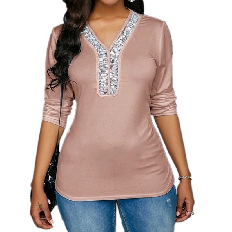Buy Women T-shirt Sequin Decoration 