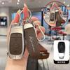 Leather Car Key Case Remote Cover Shell Bag Holder Fob For Mercedes Benz A B C E S Class S400L CLA CLS GLC GLE GLS EQE EQS AMG
