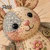 Table Decoration Plush Mouse Patchwork DIY Sewing Kit, Handmade Craft Set with Floral Fabric, Stuffing & Kit Buttons, Cute Stuffed Ornament