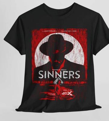 Sinners 2025 Tricou Unisex cu Mânecă Scurtă Film de Acțiune Toate Mărimile