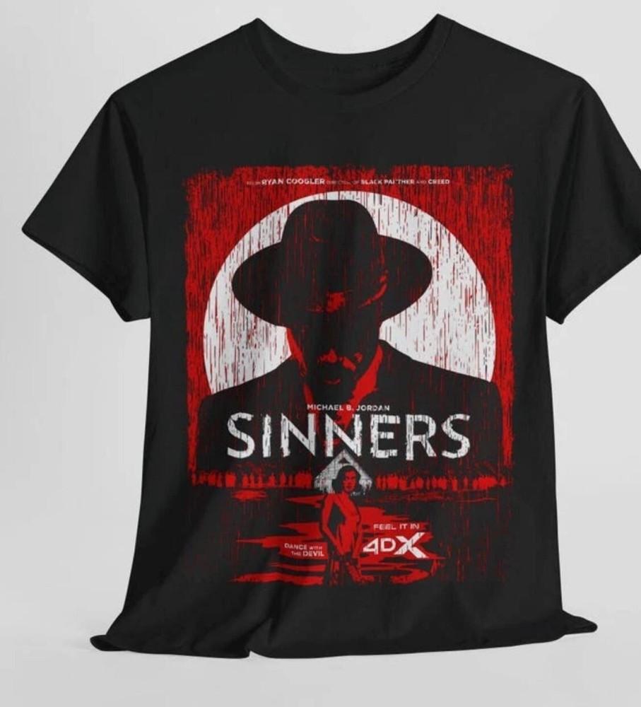 

Sinners 2025 Action Movie Unisex Short Sleeve T-Shirt All Size 4XL