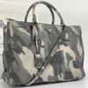 Prada Handbag Tote Bag 2-Way Shoulder Bag Crossbody Bag Silver Hardware Leather Genuine Leather Camo Camouflage