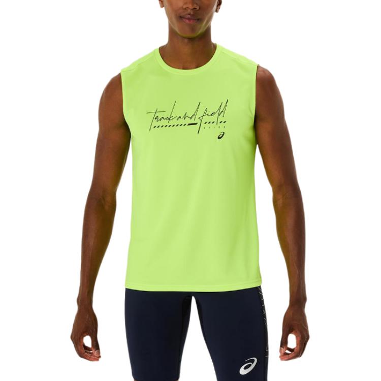 

Asics Letter Round Neck Sleeveless Vest Men Tops Yellow 2091A743-751 L