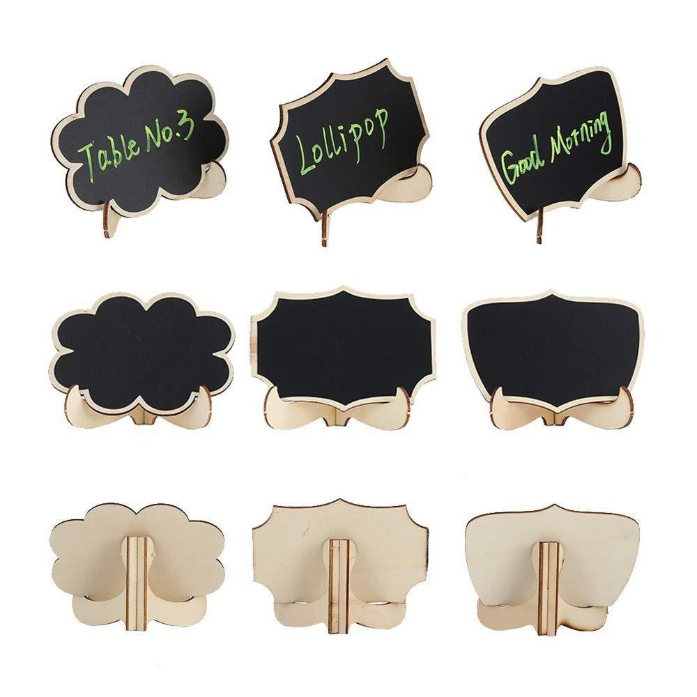 10pcs Wooden Mini Chalkboard Signs Creative Small Chalk Board Wedding Place Cards  Party Supplies