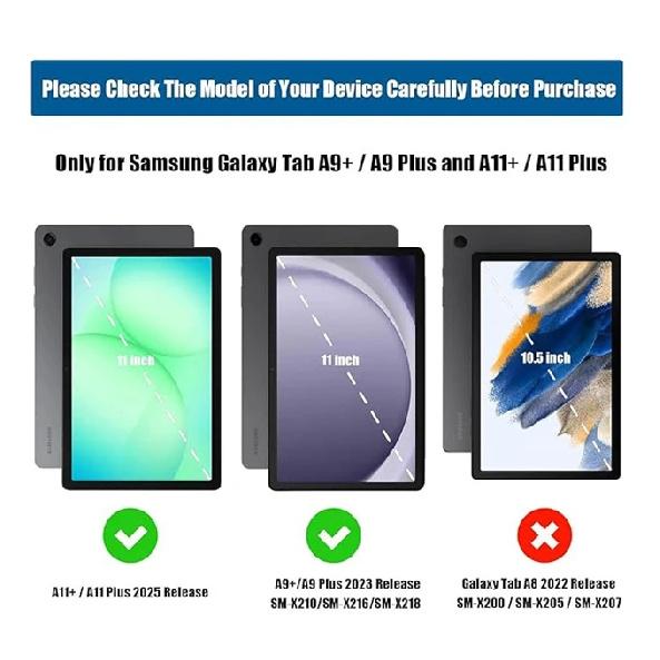 Étui pour Samsung Tab A11+ Plus 2026/ A9 Plus 11 pouces et Lenovo Tab One K9 M11 Idea 11" Durable Résistant aux Chocs Léger Poignée Support Mignon Protecteur