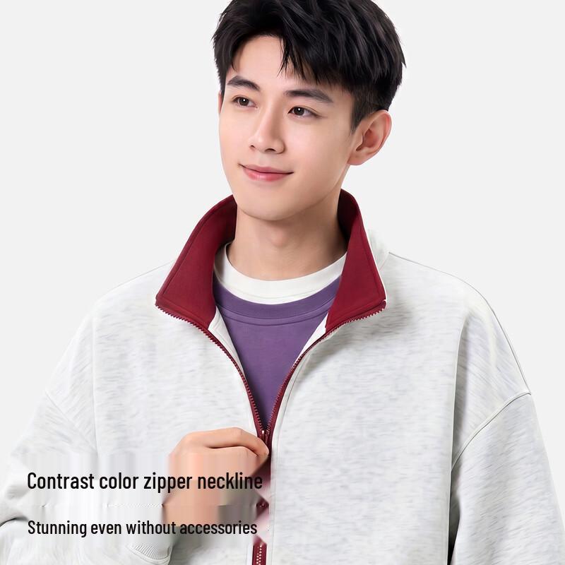 Warrior Men's Stand-Collar Colorblock Zip-Up Sweatshirt