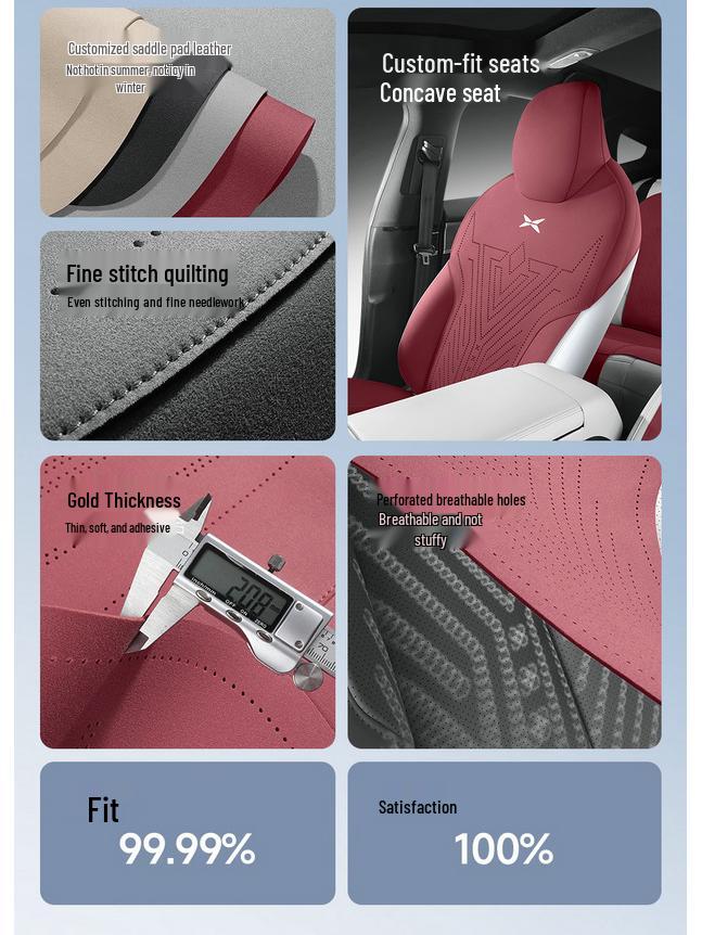 Xpeng P7 Universal Semi-Surround Car Seat Cover for All Seasons
